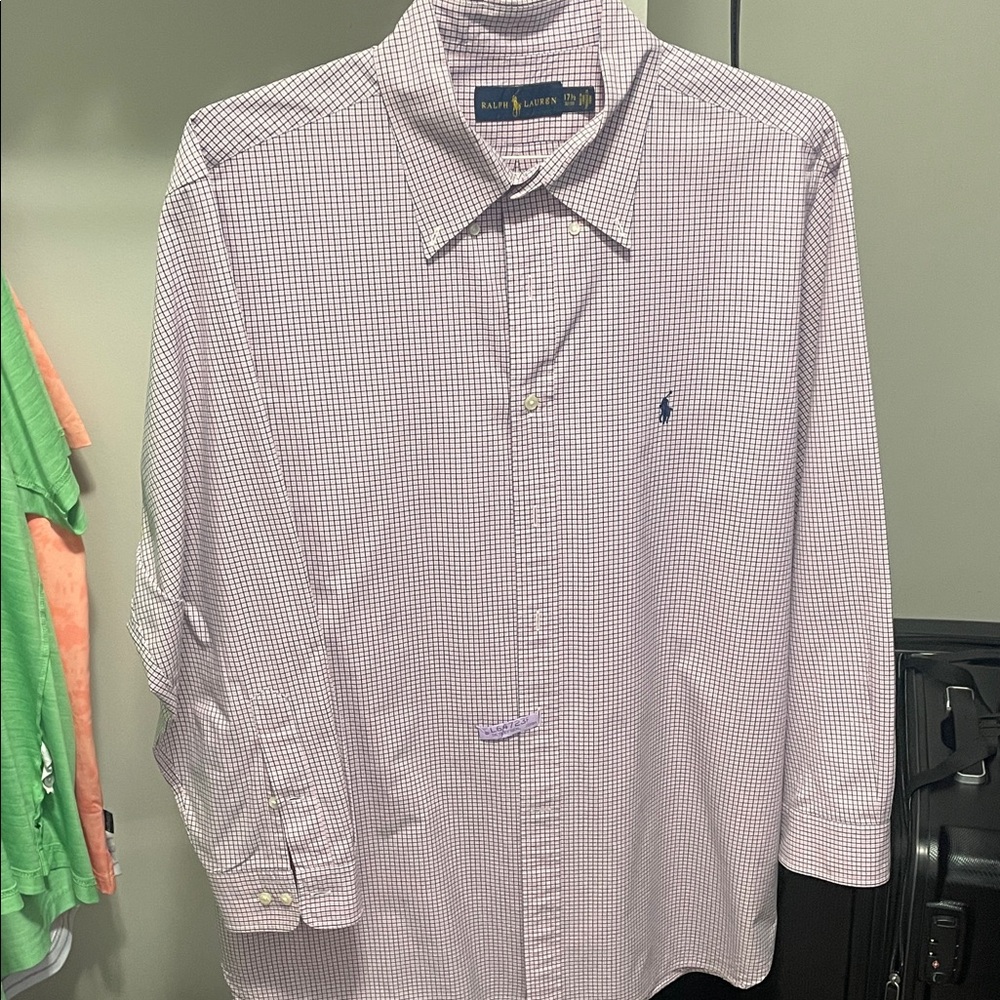 Ralph Lauren Men's Lavender Checkered Shirt